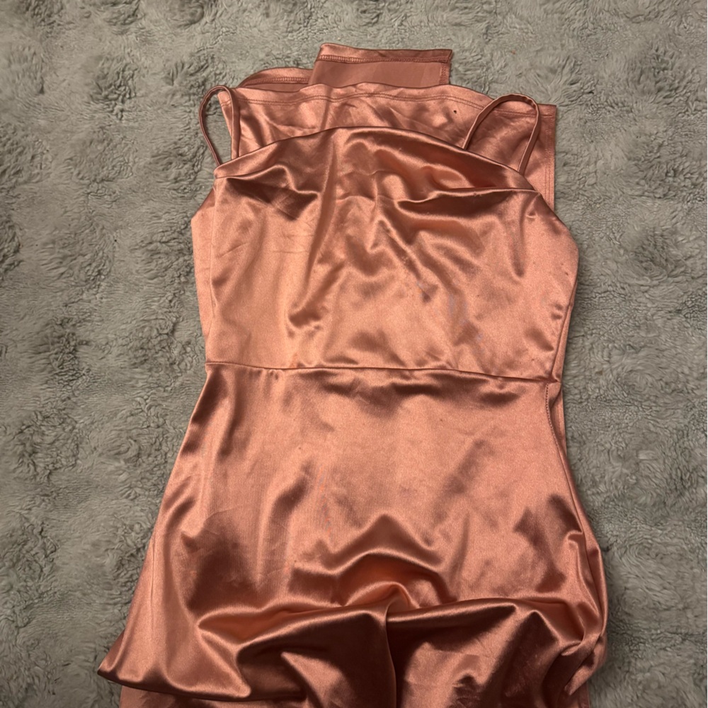 Windsor Satin Maxi Dress in Copper